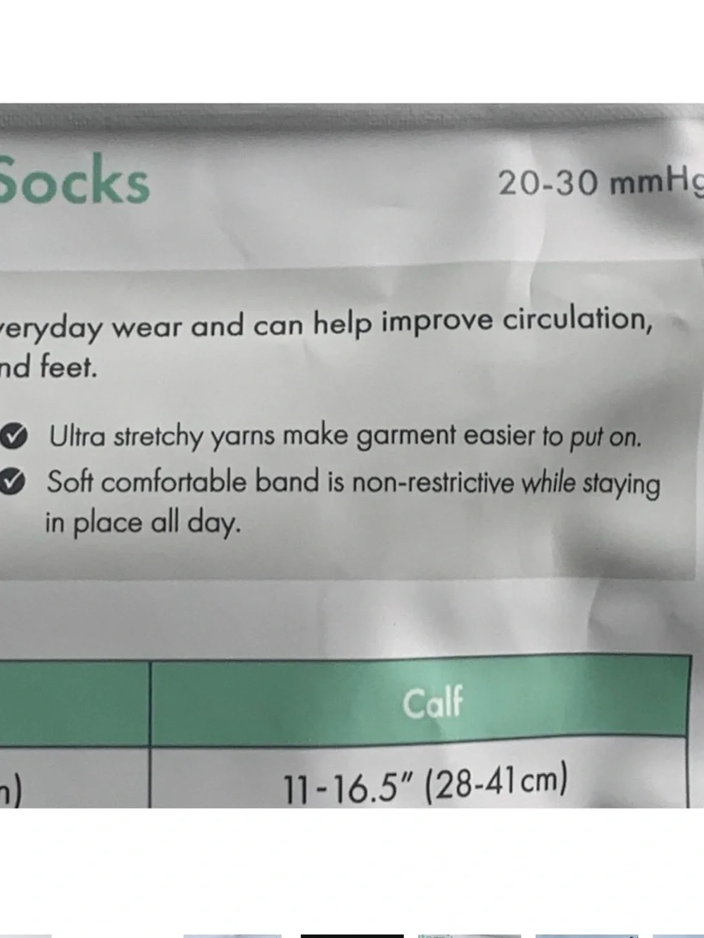 Motif Medical Maternity Compression Socks Black Green size Medium NEW